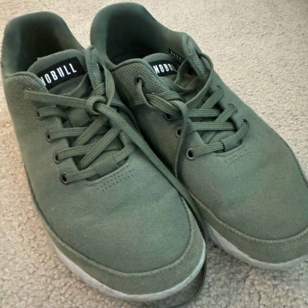 NOBULL Canvas Trainer, Hunter Green, Size 9.5